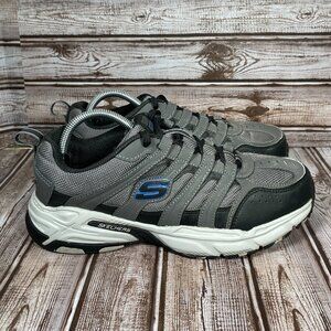 SKECHERS Stamina Plus Rappel Mens 8.5 Gray Charcoal Memory Foam Shoes 51274S
